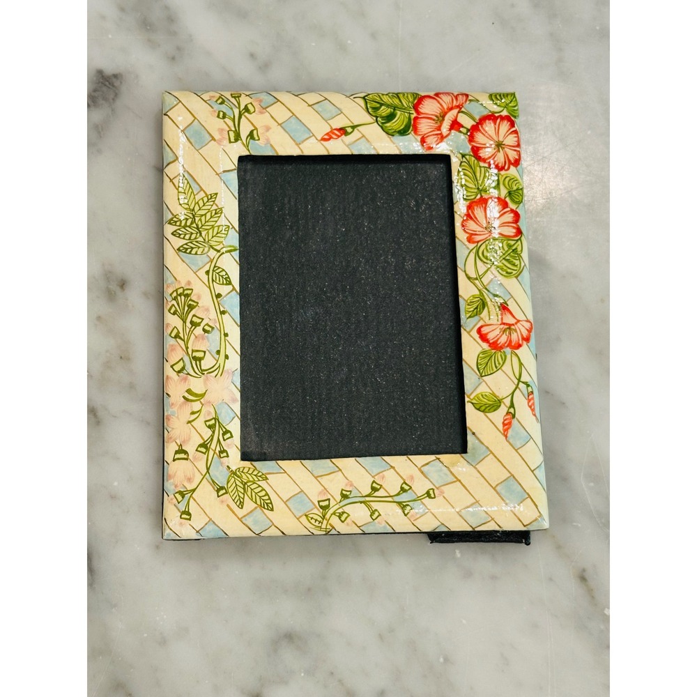 Grandmillennial Floral Lattice Picture Frame Cottagecore India 4x6 Botanical